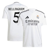 Men's Real Madrid BELLINGHAM #5 Home Soccer Jersey 2024/25